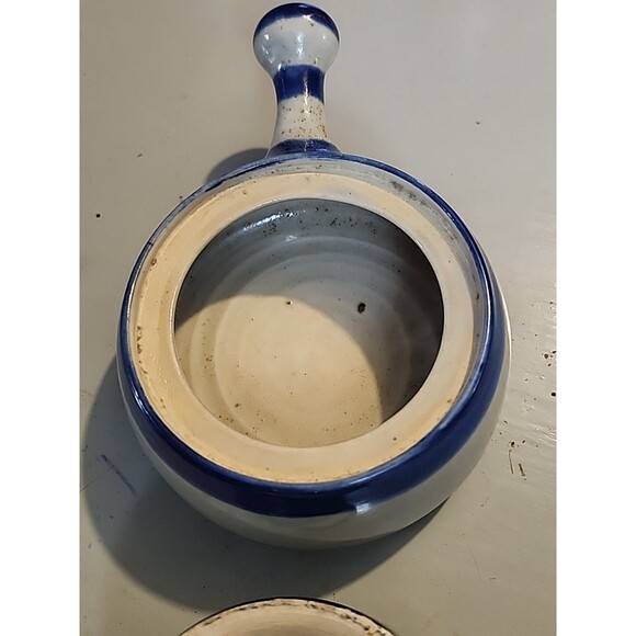 Ken Edwards Pottery Guadalajara Blue Lidded Pot – Signed Mexican Folk Art - Picture 10 of 15